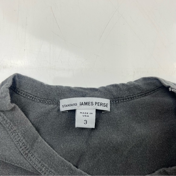 James perse women’s cotton gray shirt 3 L58-28 - Picture 4 of 6